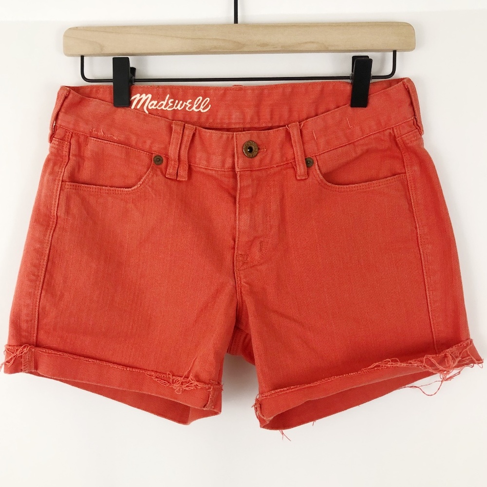 Madewell Coral Jean Shorts